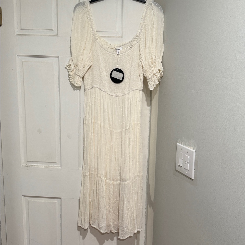 Mittoshop Cream Midi Dress